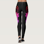 Leggings Ombré rose et pourpre Fleur de cerisier Spandex (Dos)