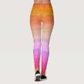 Leggings Ombre rose orange (Dos)