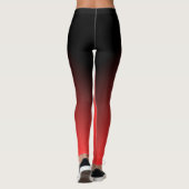 Leggings Ombre rouge à noir - Gras Gradient Actif (Dos)