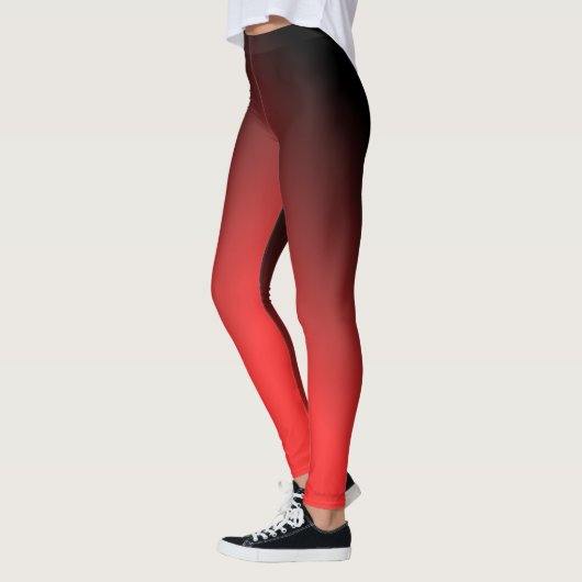Leggings Ombre rouge à noir - Gras Gradient Actif (Gauche)