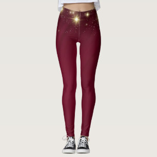 Leggings Ombre rouge étoile dégradé galaxie espace motif