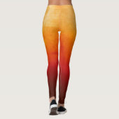 Leggings Ombre rustique rouge jaune (Dos)
