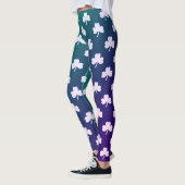 Leggings Ombre shamrock blanc bleu vert (Gauche)