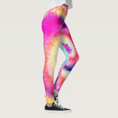 Leggings Ombre Tie Dye Arc-en-ciel Swirl Jaune rose (Droite)