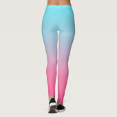 Leggings Ombre turquoise et rose (Dos)