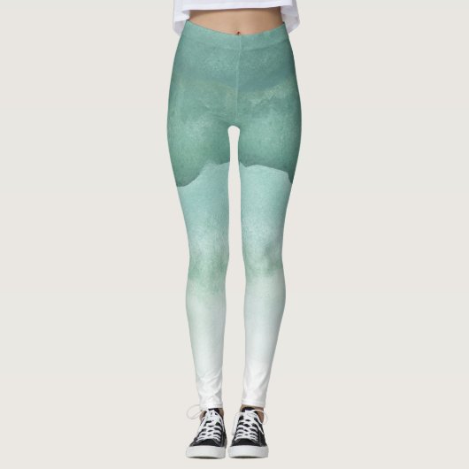 Leggings Ombre Vert Aquarelle (Devant)