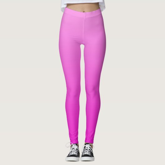 Leggings Ombre vibrante Électrique Été Rose Chaud (Devant)