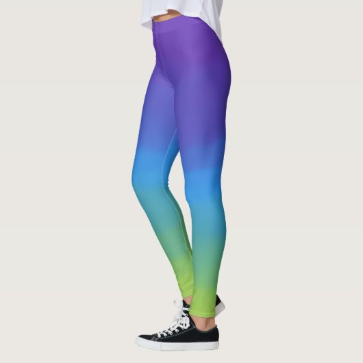 Leggings Ombre violet, bleu et vert (Gauche)