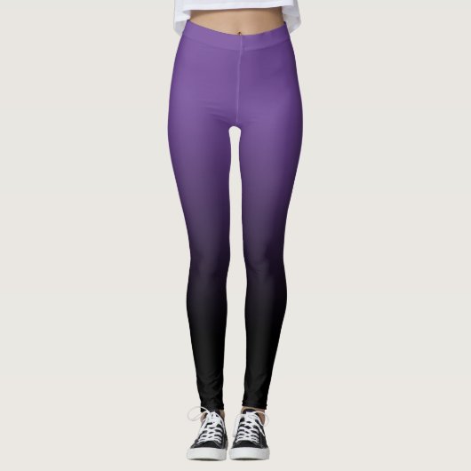 Leggings Ombre violet noir (Devant)