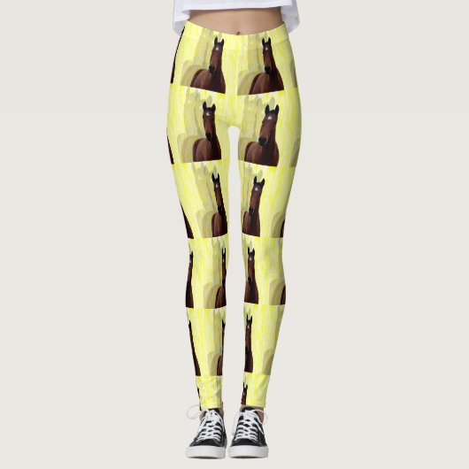 Leggings Ombres Cheval De Châtaignes, (Devant)
