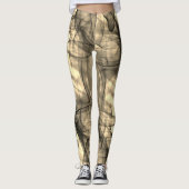 Leggings Ombres fumées noires Éffrayant Cool moderne Hallow (Devant)