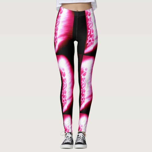 Leggings ombres roses noires (Devant)