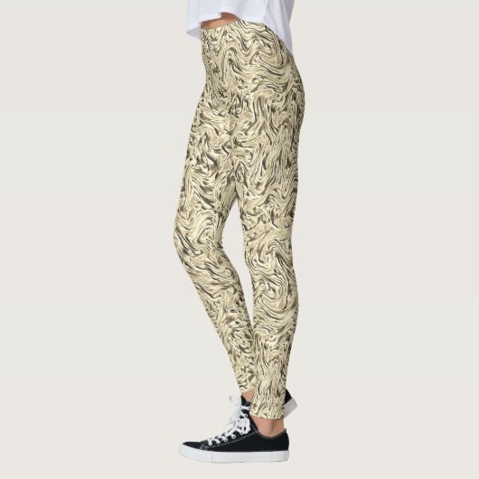 Leggings On dirait un mur texturé dans les tons beiges (Gauche)