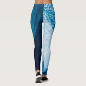 Leggings Onde Océanique Roulante Dans Les teintes Bleues (Dos)