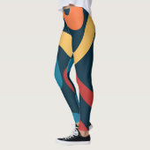 Leggings Ondes abstraites colorées (Gauche)