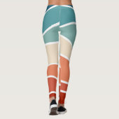 Leggings Ondes colorées de style rétro (Dos)