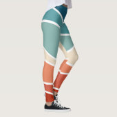 Leggings Ondes colorées de style rétro (Droite)