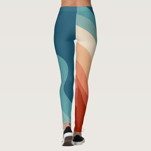 Leggings Ondes de style rétro (Dos)