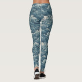 Leggings Ondes océaniques rétro (Dos)