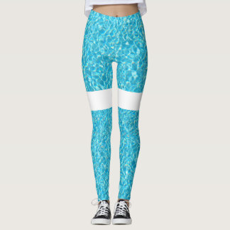 Leggings Ondes océaniques vertes et bleues