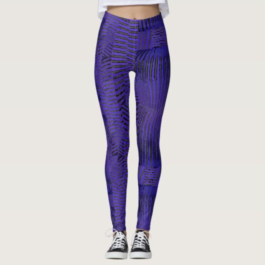 Leggings Ondes violettes (Devant)