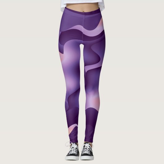 Leggings Ondes violettes (Devant)