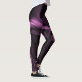 Leggings Ondulations ou fumée rose opaque sur rose foncé (Droite)