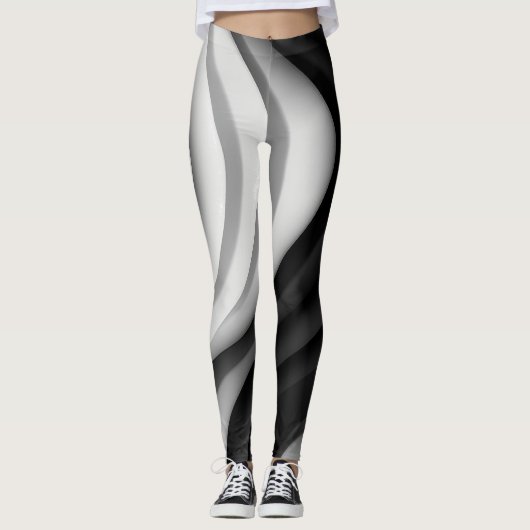 Leggings ondulés monochromatiques (Devant)