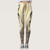 Leggings Onglet de guitare de notes musicales personnalisée (Devant)