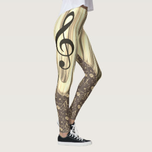 Leggings Onglet de guitare de notes musicales personnalisée