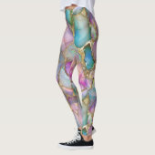 Leggings Opale colorée et or liquide (Gauche)