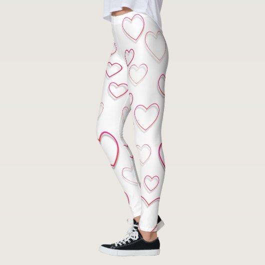 Leggings Open Red Hearts (Gauche)