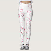 Leggings Open Red Hearts (Devant)