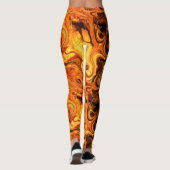 Leggings Options d'image Fire Fractal Art 9-10 (Dos)