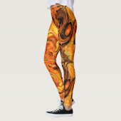 Leggings Options d'image Fire Fractal Art 9-10 (Gauche)