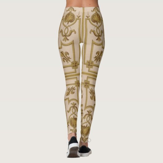 Leggings opulente empreinte d'or baroque (Dos)