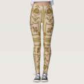 Leggings opulente empreinte d'or baroque (Devant)
