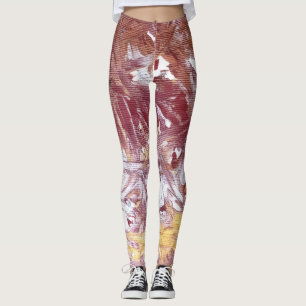 Leggings Or, Argent, Rouge, Marbre Doré Rose Artwork