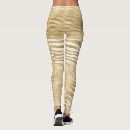 Leggings Or Blanc Ombre Zebra (Dos)