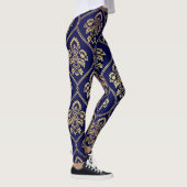 Leggings Or & bleu : Damas de luxe (Droite)