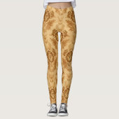 Leggings Or damassé floral (Devant)