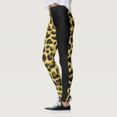Leggings Or deux copies mignonnes de guépard de ton (Gauche)