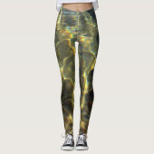 Leggings Or Doré et Chic Eau Verte Océanique (Devant)