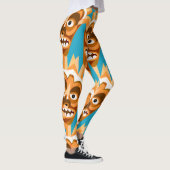 Leggings Or drôle et Teal de monstre de Tiki (Droite)