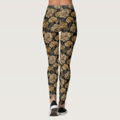 Leggings or et champagne Thème Carnation en cours d'exécuti (Dos)