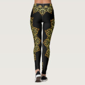 Leggings Or et or Rose Abstrait Design prismatique (Dos)