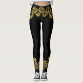 Leggings Or et or Rose Abstrait Design prismatique (Devant)