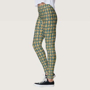 Leggings Or extérieur d'étape de Geo et motif turquoise