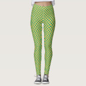 Leggings Or jaune avec Pois vert émeraude STaylor (Devant)