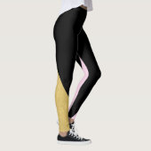 Leggings Or Noir & Rose Bloc de Couleur Mod Glam Triangles (Droite)